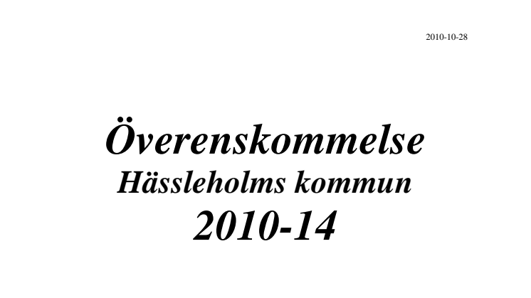 Borgerlig allians bildar majoritet med Miljöpartiet i Hässleholm