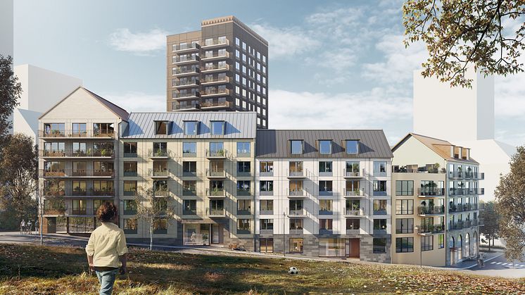 Idéskiss på det vinnande bidraget från Liljewall arkitekter.