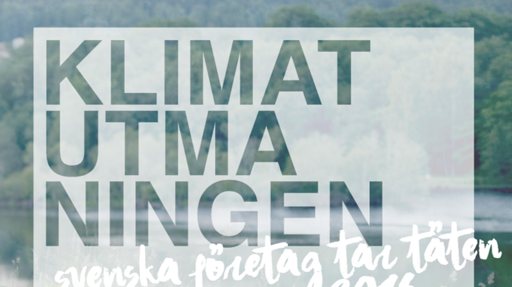Klimatutmaningen - svenska företag tar täten