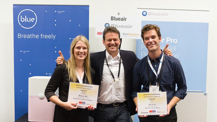 Blueair inomhusluftrenarna tar hem två stora innovations- och designpriser på Europas ledande teknikmässa, IFA Berlin