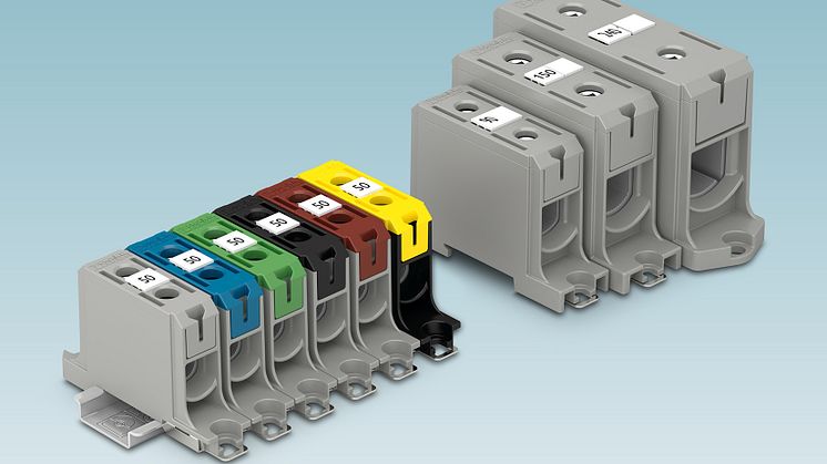 Universal terminal blocks for aluminium and copper conductors