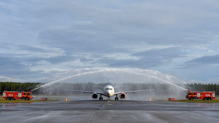 Invigning av Skellefteå Airports förlängda start och landningsbana