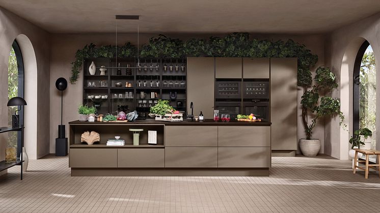 Det nye Nordic Roots-koncept fra HTH, der er skabt ud fra et ideal om bæredygtighed i køkkenet, skaber plads til at bringe de personlige elementer ind i indretningen. Foto: PR.