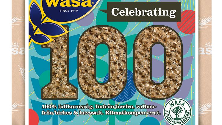 Wasa 100 - jubileumsknäcke. 