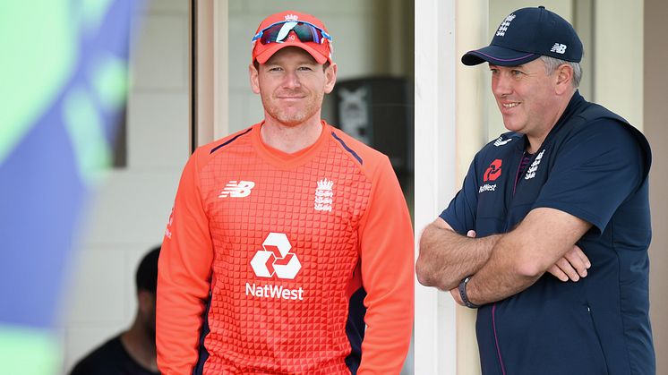 England white-ball captain Eoin Morgan (left) with head coach Chris Silverwood