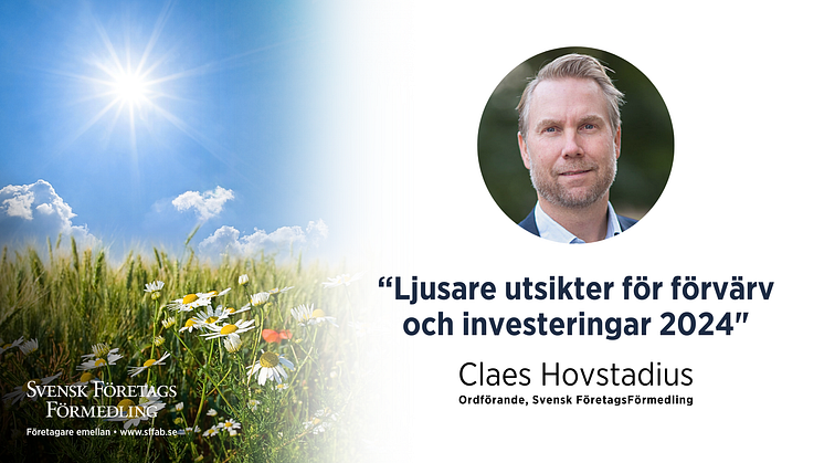 Claes Hovstadius, ordförande i Svensk FöretagsFörmedling 