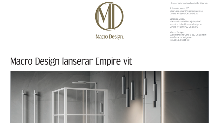 Macro Design lanserar Empire vit