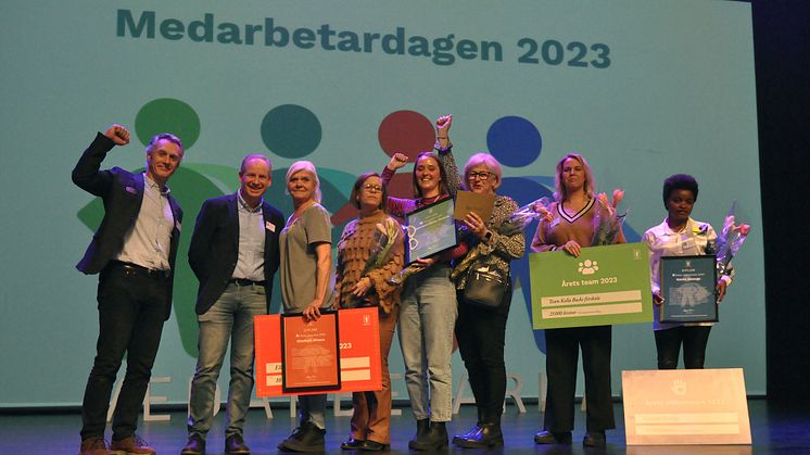Pressbild på Årets medarbetare i Kungsbacka kommun 2023