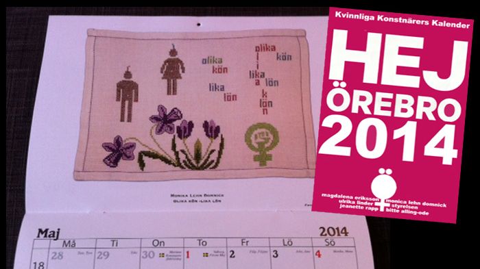 Monica Lehn Domnick med i Kvinnliga konstnärers kalender 2014 