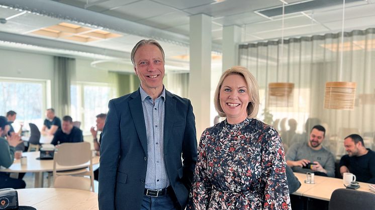 Jörgen Andersson Strand, VD och Linda Larsson, HR-chef på PiteEnergi.