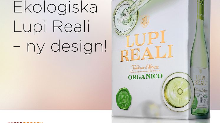 Vitt ekologiskt vin i ny och fräsch design!