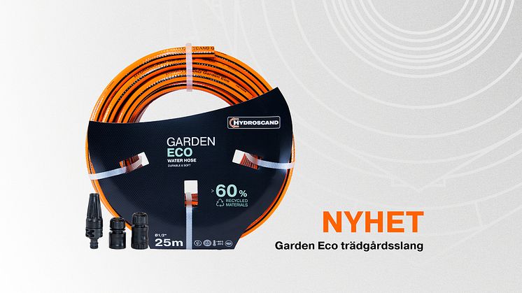 Hydroscand lanserar klimatsmart trädgårdsslang, Garden Eco