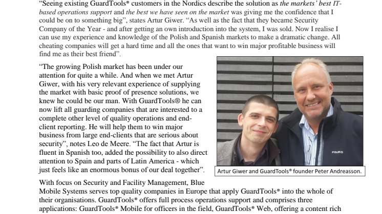GuardTools® invests in Polish and Spanish business