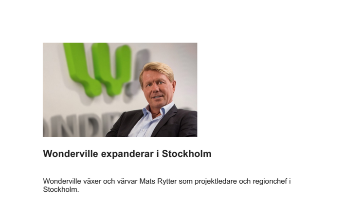 ​Wonderville expanderar i Stockholm