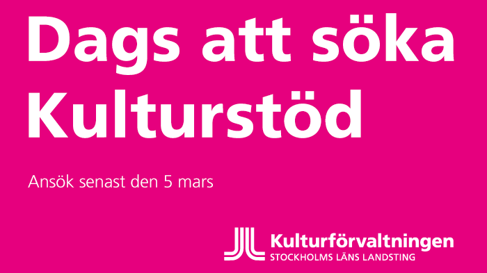 Dags att söka Kulturstöd