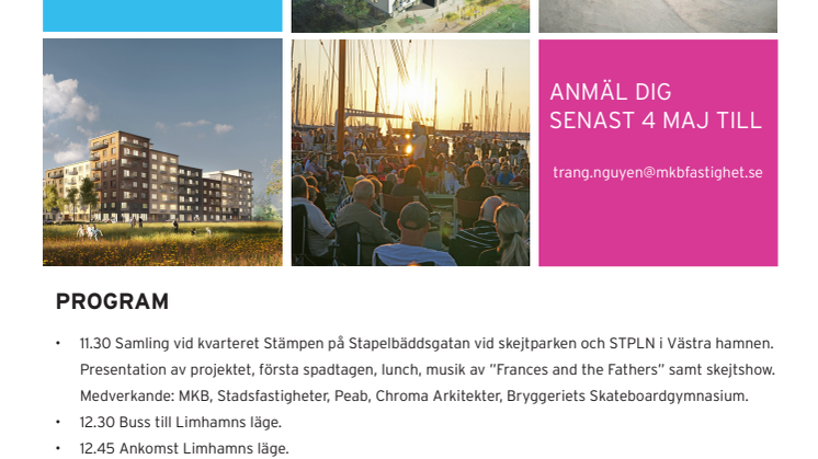 Inbjudan spadtag i Västra hamnen och på Limhamns läge