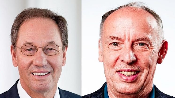 Prof. Dr. Franz Egle (li.), Aufsichtsratsvorsitzender JobNET.AG, Prof. Dr. Michael Nagy, Präsident der    Hochschule der Wirtschaft für Management.