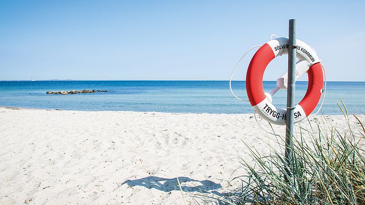 Hörviks badstrand, för att ladda ner som högupplöst pressbild se länk nedan. Foto: Henrik Ivansson.