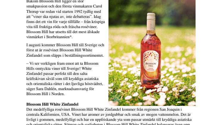 Blossom Hill gör premiär i Sverige
