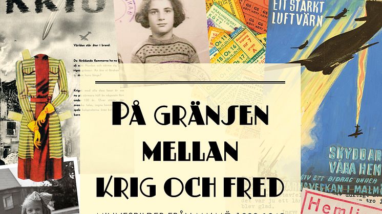 Inbjudan till boksläpp på Malmö stadsarkiv: På gränsen mellan krig och fred. Minnesbilder från Malmö 1939-1945