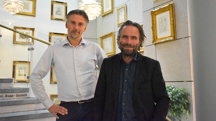 Foto: Andreas Fridolfsson, Nyanställd Business Development Manager i Sverige (till vänster) och Andreas Sandvik, Business Development Manager i CBK Group (till höger).