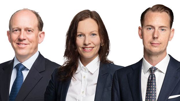 ​Hög andel affärer i svenska regionstäder under andra kvartalet. Från vänster Karl Persson, Annika Edström och Anders Elvinsson.