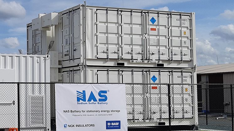 NAS batteries start up at BASF’s Antwerp Verbund site - Test various use cases and business models by long-term operations