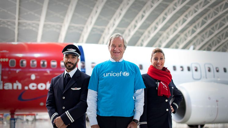 Norwegian-passagerer har doneret 4,5 millioner kroner til UNICEF’s arbejde for verdens mest udsatte børn 