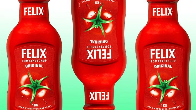 Ny ketchupflaska från Felix sänker CO2-utsläpp med 90%