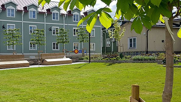 Residensgården, ett nytt grönt torg i Piteå. Foto: Marie Öqvist