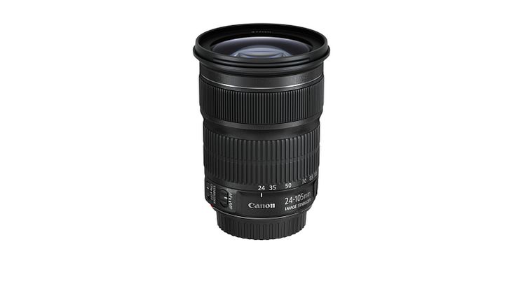 EF 24-105mm f3.5-5.6 IS STM Slant with cap