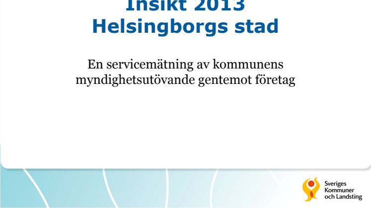 Insikt 2013 - Helsingborgs stad