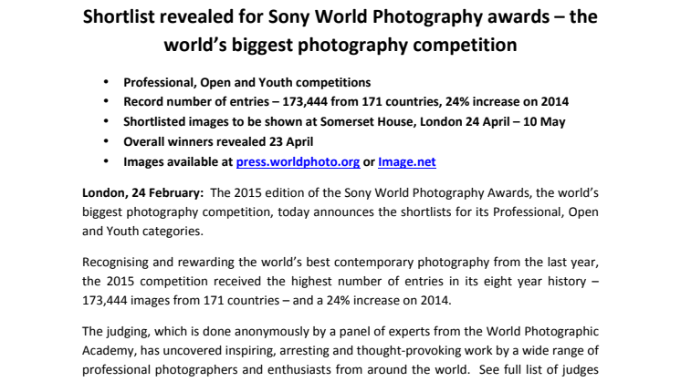 Suomalainen Kimmo Metsäranta ehdolla palkinnoille kansainvälisessä Sony World Photography Awards - valokuvakilpailussa 