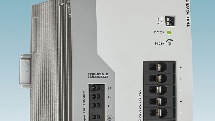 Robust power supply with 40 A for adverse ambient conditions