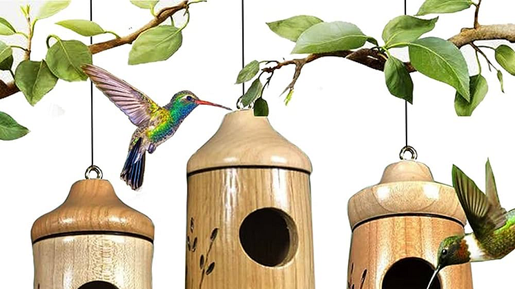 The Sherem Wooden Hummingbird House