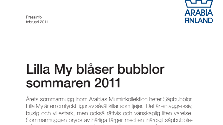 Lilla My blåser bubblor sommaren 2011