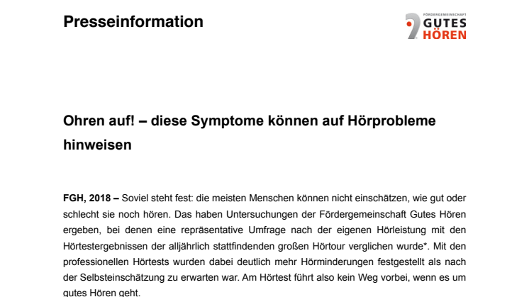 Ohren auf! – diese Symptome können auf Hörprobleme hinweisen