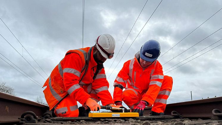 Engineers on the East Coast Digital Programme between Welwyn and Hitchin