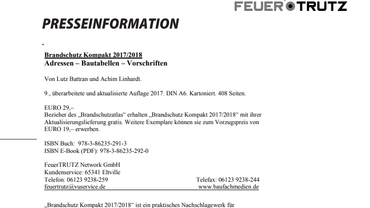 Brandschutz Kompakt 2017/2018