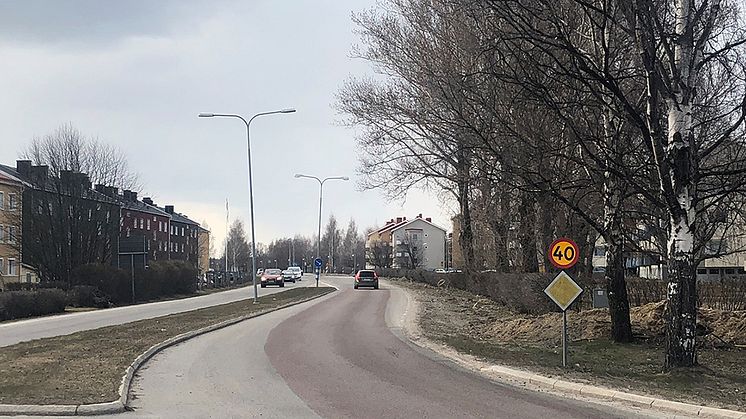 Här byggs snart en ny gång- och cykelväg.   Foto: Hanna Wimander