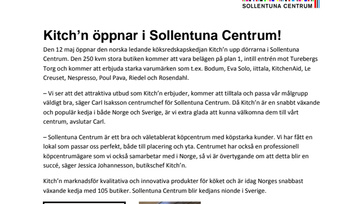 Kitch’n öppnar i Sollentuna Centrum!