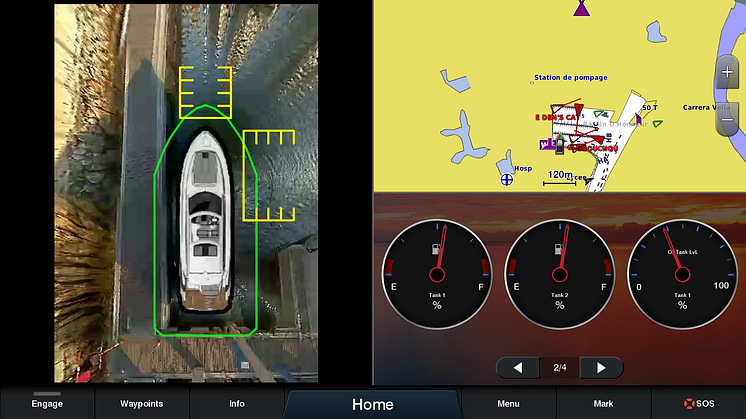 Garmin_SurroundView_mit visuellen Abstandsmarkierungen 