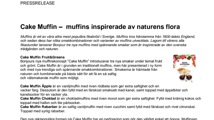 Cake Muffin –  muffins inspirerade av naturens flora