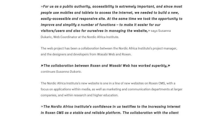 Nordic Africa Institute launches new responsive website on Roxen CMS