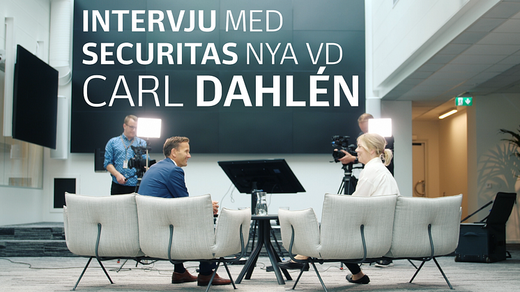 I veckan tillträdde Securitas Sveriges nya vd, Carl Dahlén, posten.  Foto och filmproduktion: Securitas Sverige AB. 