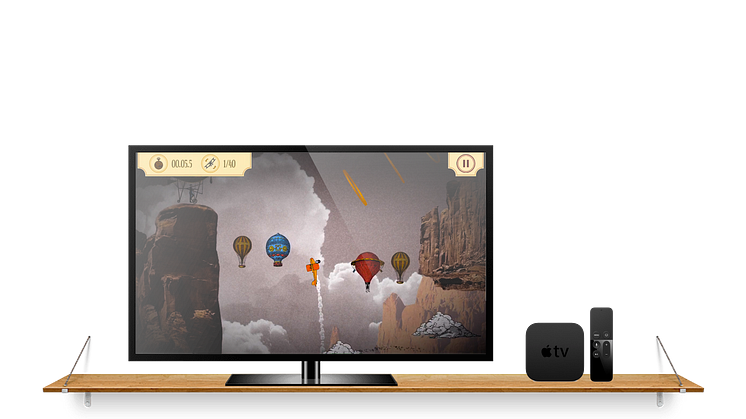 AeroSpin-appen i Apple TV-version