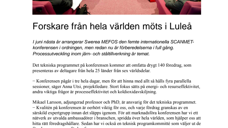 Forskare från hela världen möts i Luleå