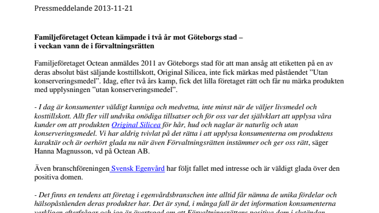  Familjeföretaget Octean kämpade i två år mot Göteborgs stad – i veckan vann de i förvaltningsrätten  