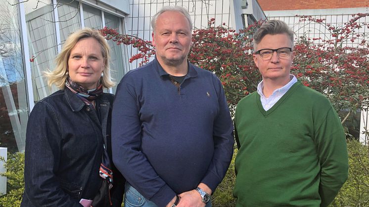 Cecilia Wennersten, näringslivsstrateg Eslövs kommun, Sune Lundberg, rådgivare Nyföretagarcentrum, och Lars Persson, näringslivschef Eslövs kommun..