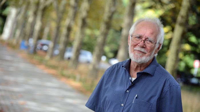 ProfessorJacques Dubochet, en av årets tre nobelpristagare i kemi. Foto: Félix Imhof - UNIL 2017